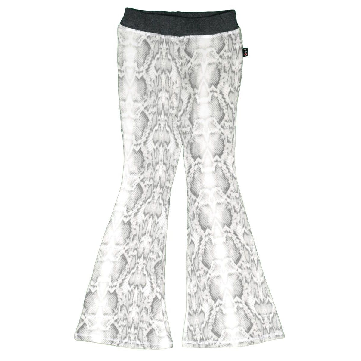 fitted flare pant | grey snake