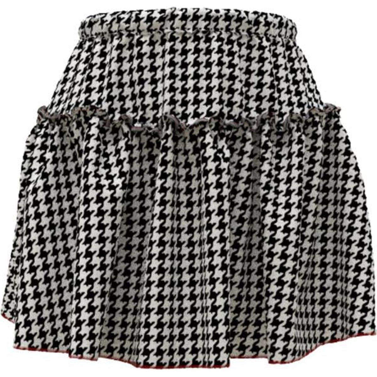 drew mini skirt | black & white houndstooth