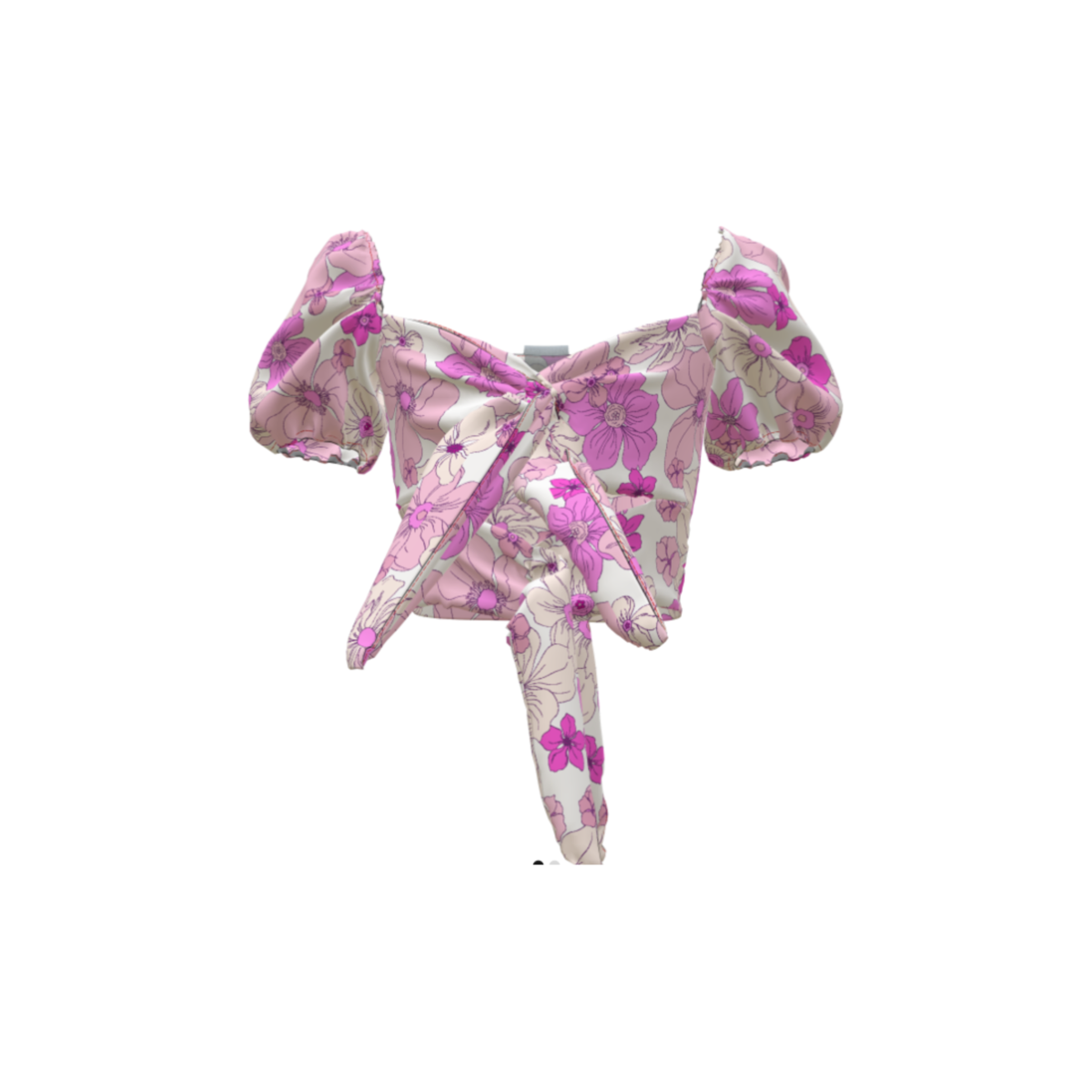 noa double top | white 70s floral