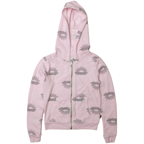 hooded zip sun jacket | brush pink