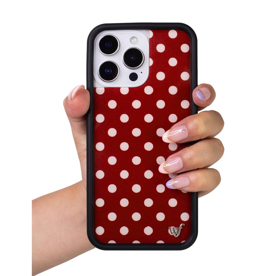 Polka Dot | Burgundy and Cream iPhone Case