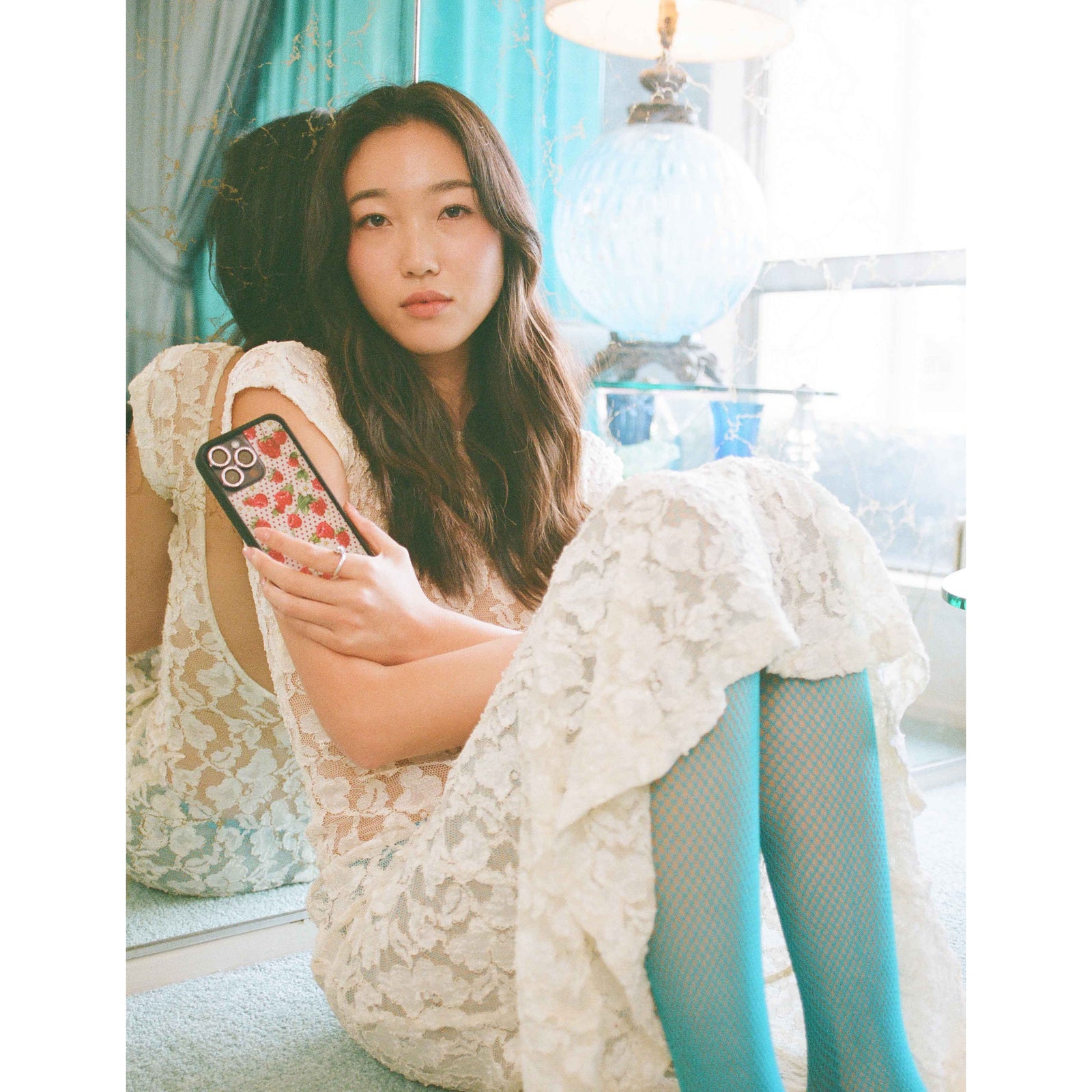 Raspberry Polka Dot iPhone Case