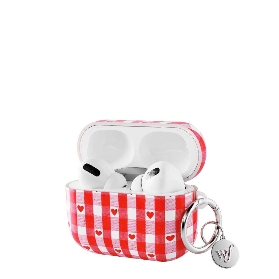 Red Gingham Hearts AirPods