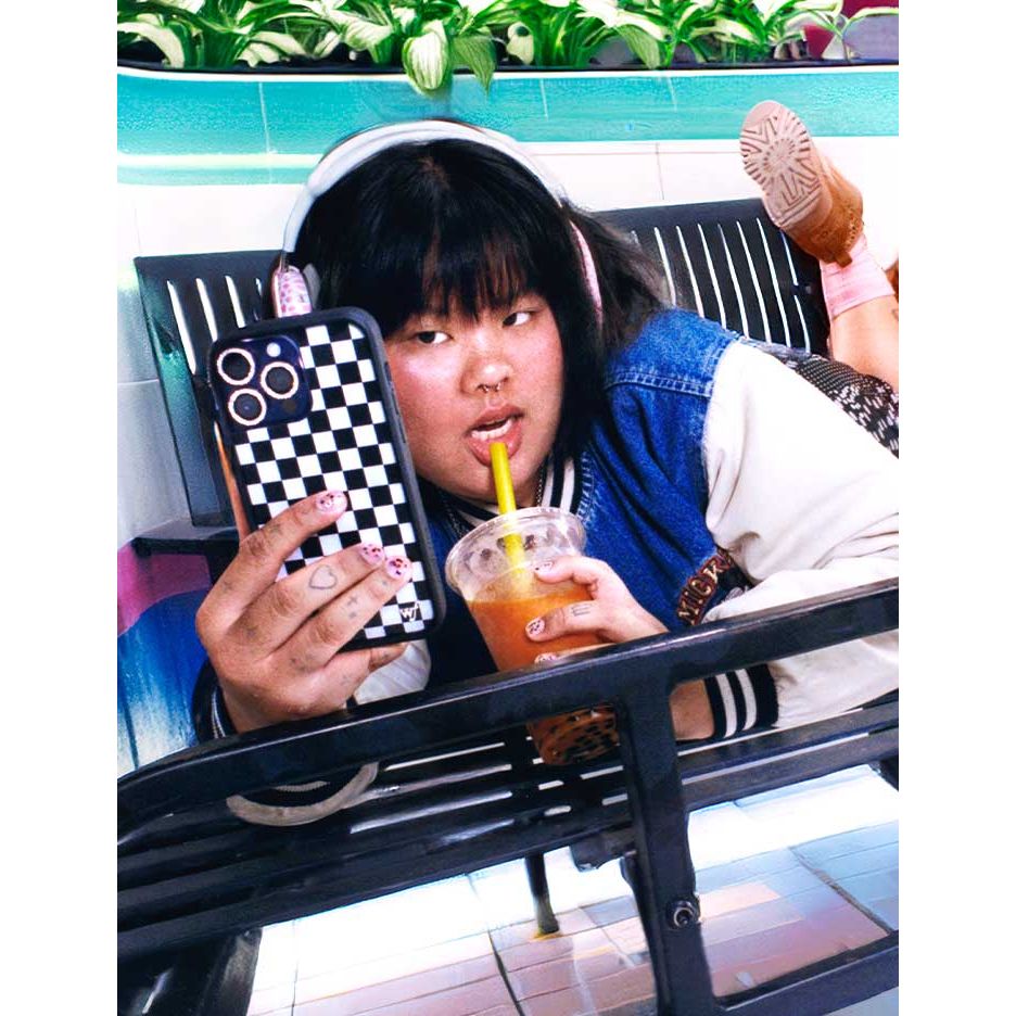 Checkers | Black iPhone Case