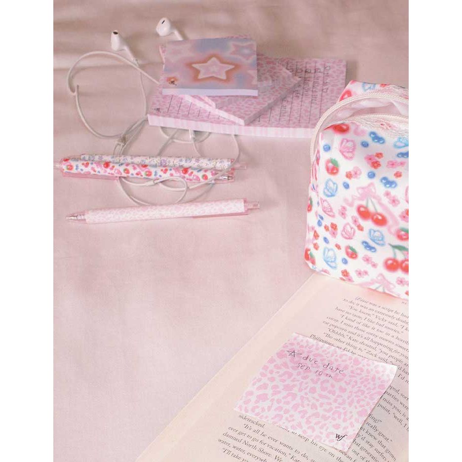 Pink Meow Sticky Notes