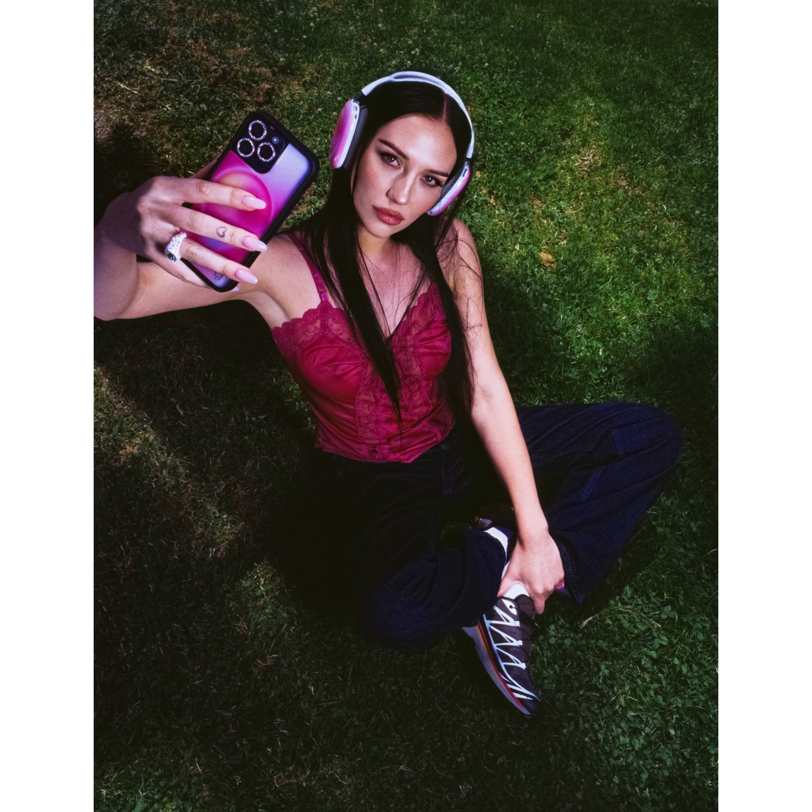 Hot Pink Aura iPhone Case