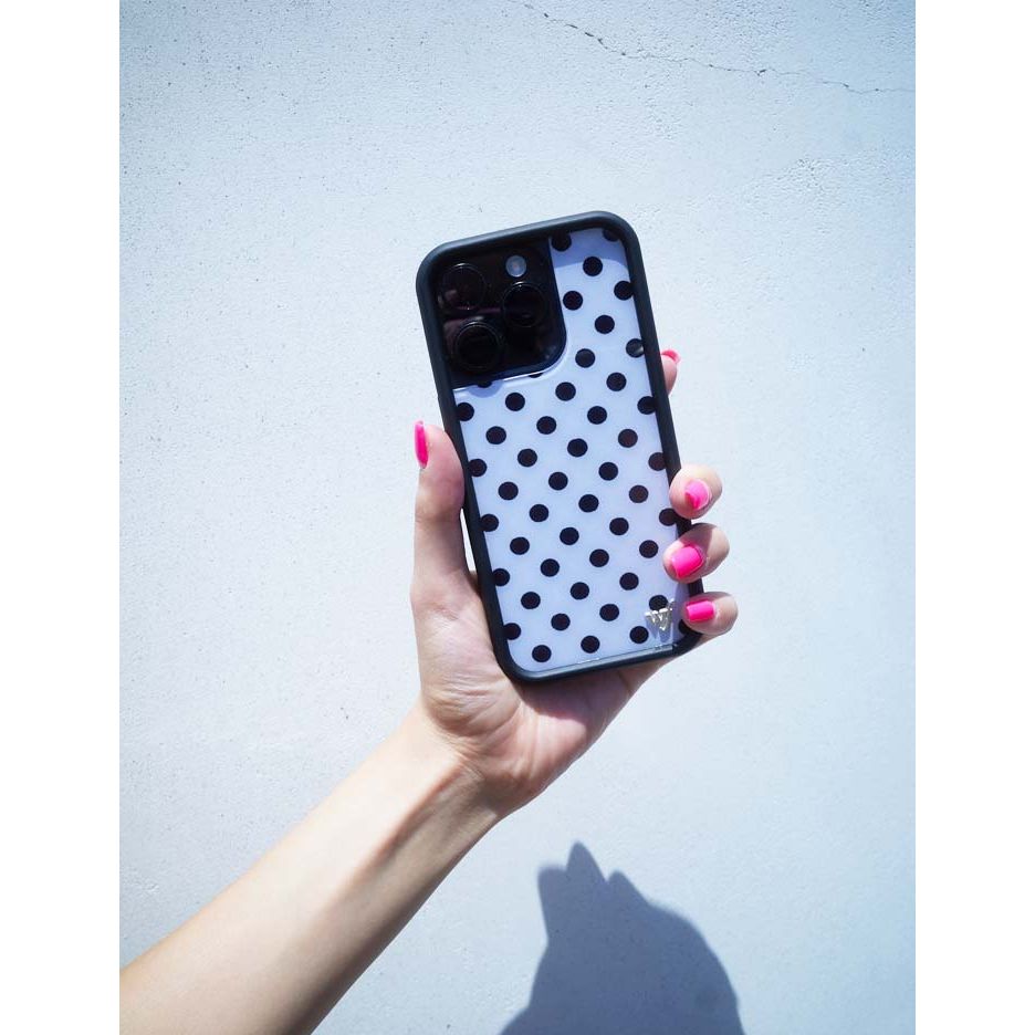 Polka Dot | White and Black iPhone Case