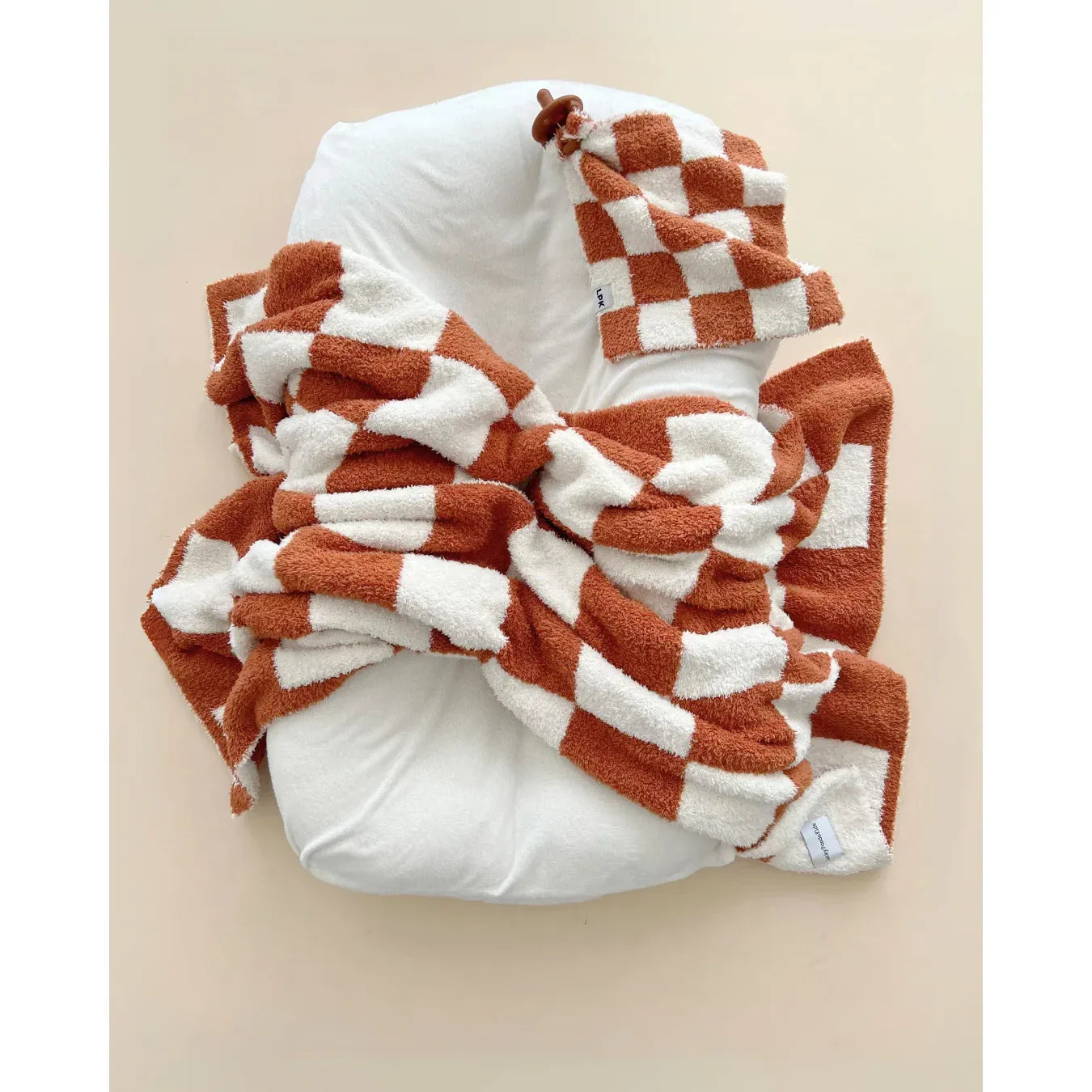 Checkered Plush Lovey | Copper