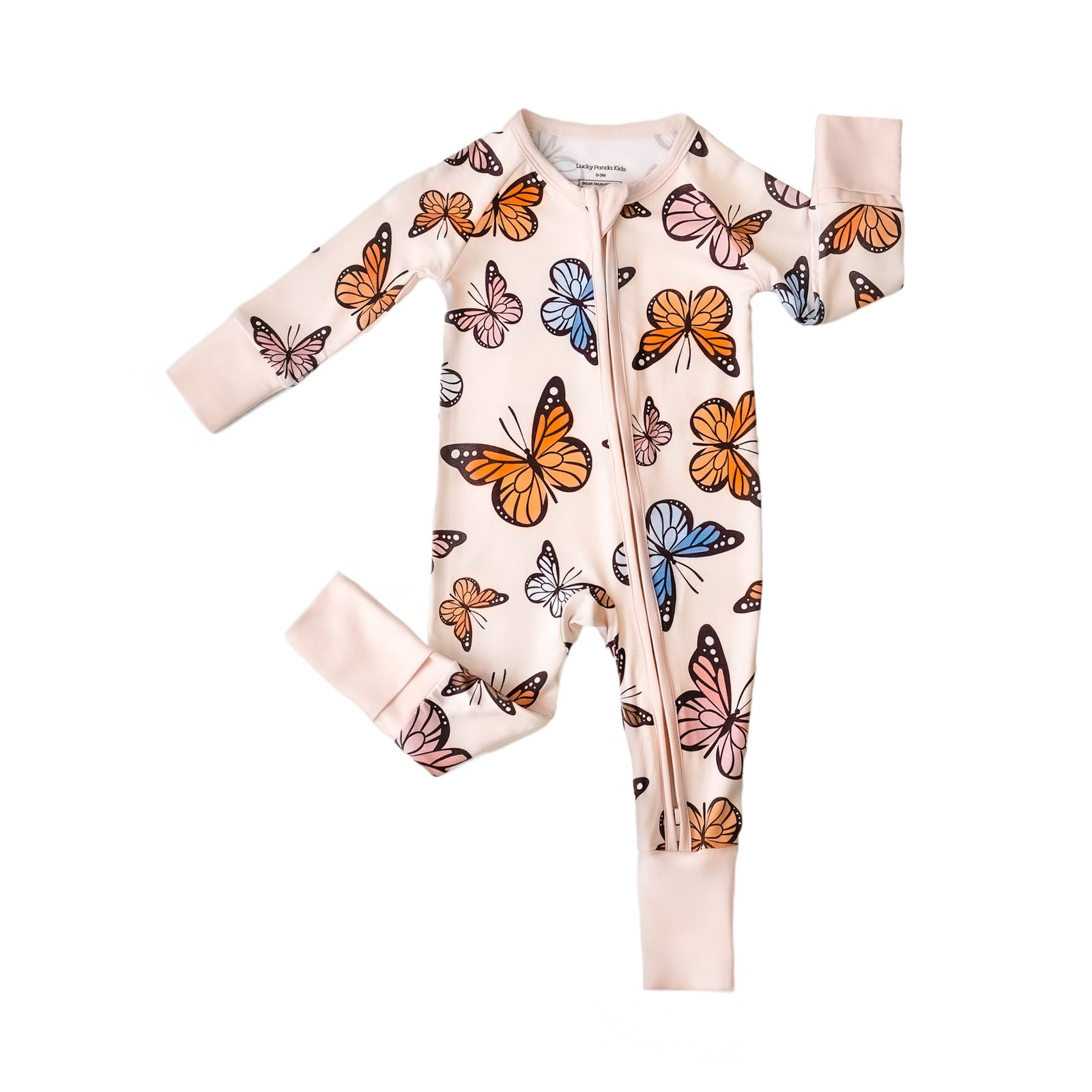 Bamboo Zip Romper | Butterflies