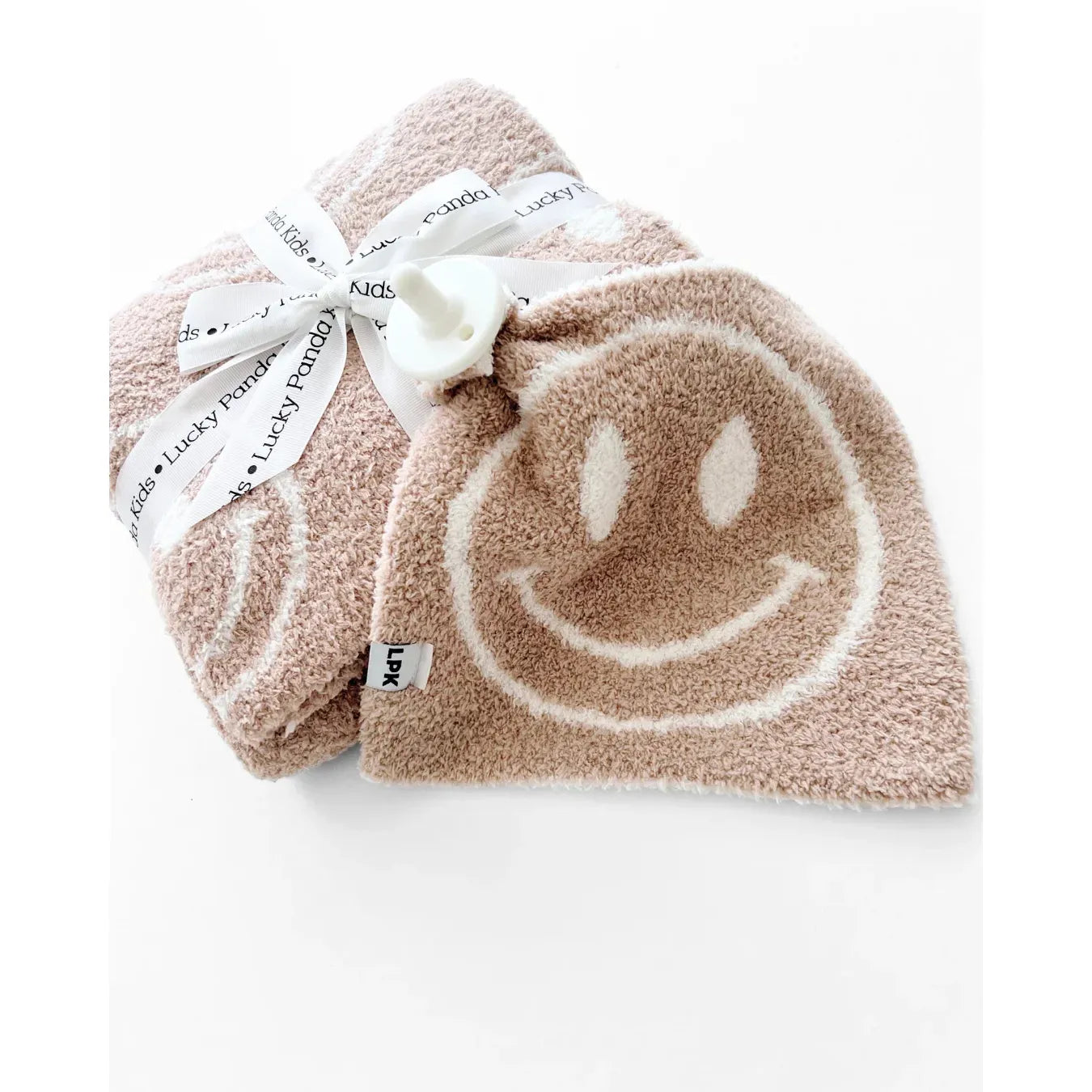 Smiley Plush Lovey | Latte