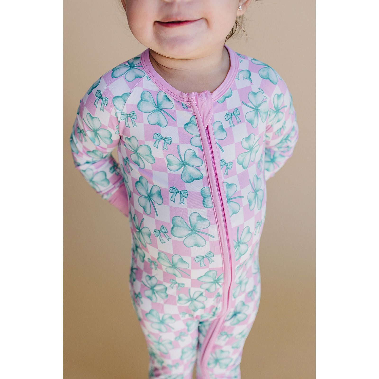 Bamboo Zip Romper | Shamrock & Bows