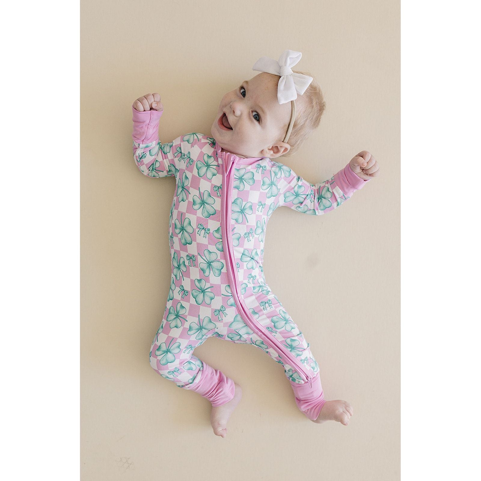Bamboo Zip Romper | Shamrock & Bows
