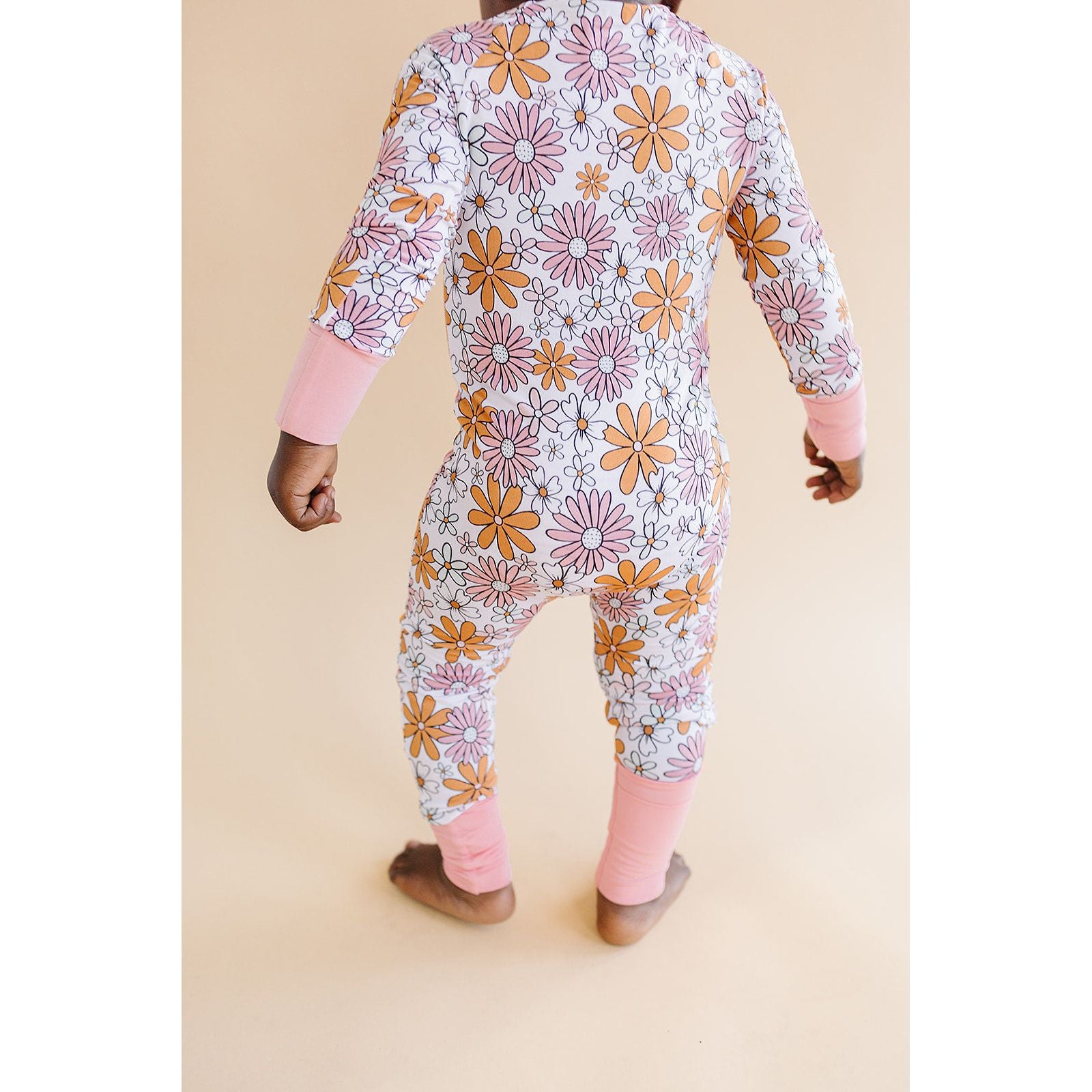 Bamboo Zip Romper | Retro Garden