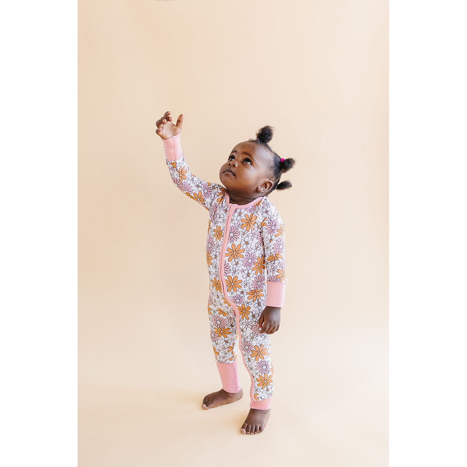 Bamboo Zip Romper | Retro Garden