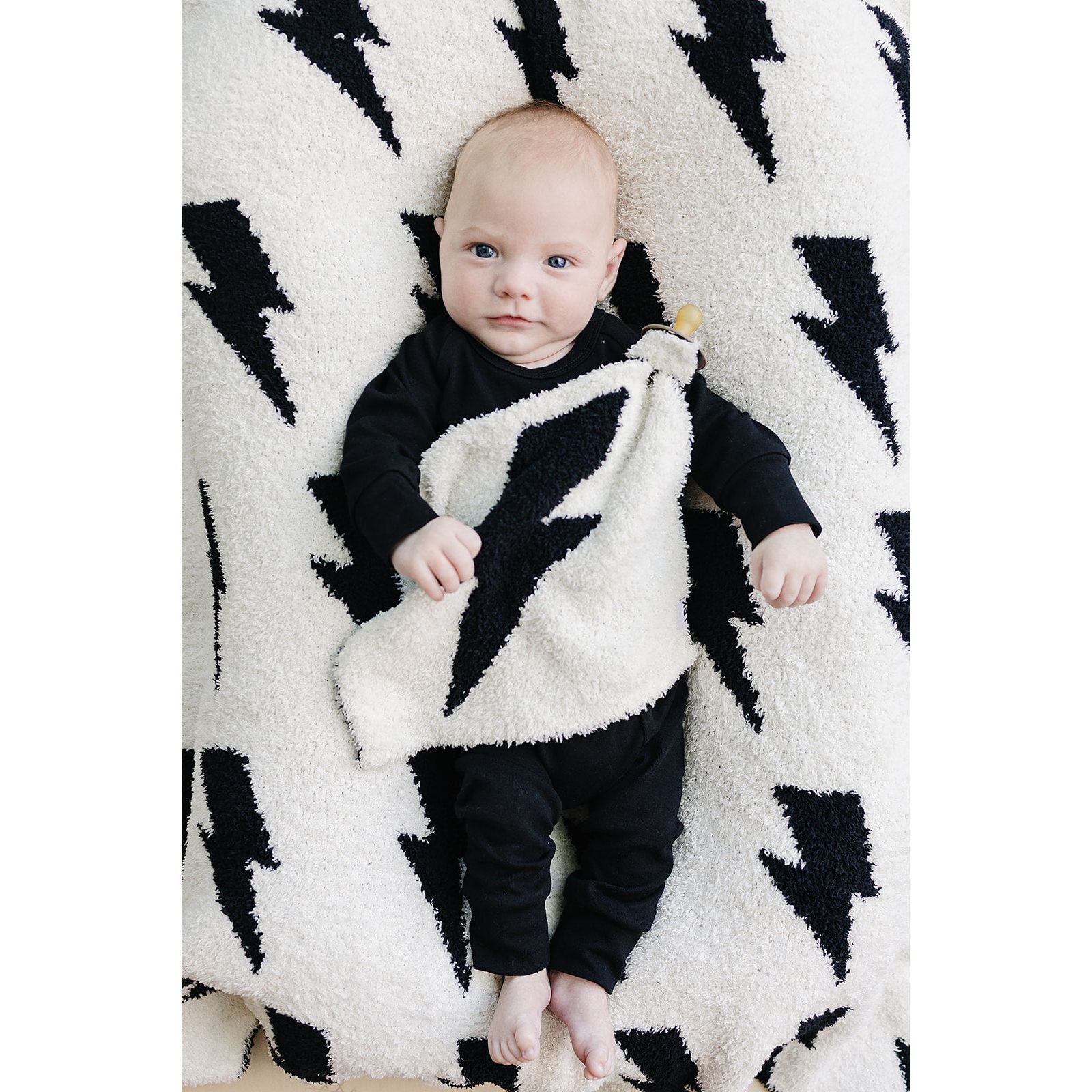 Lightning Bolt Plush Lovey | Black