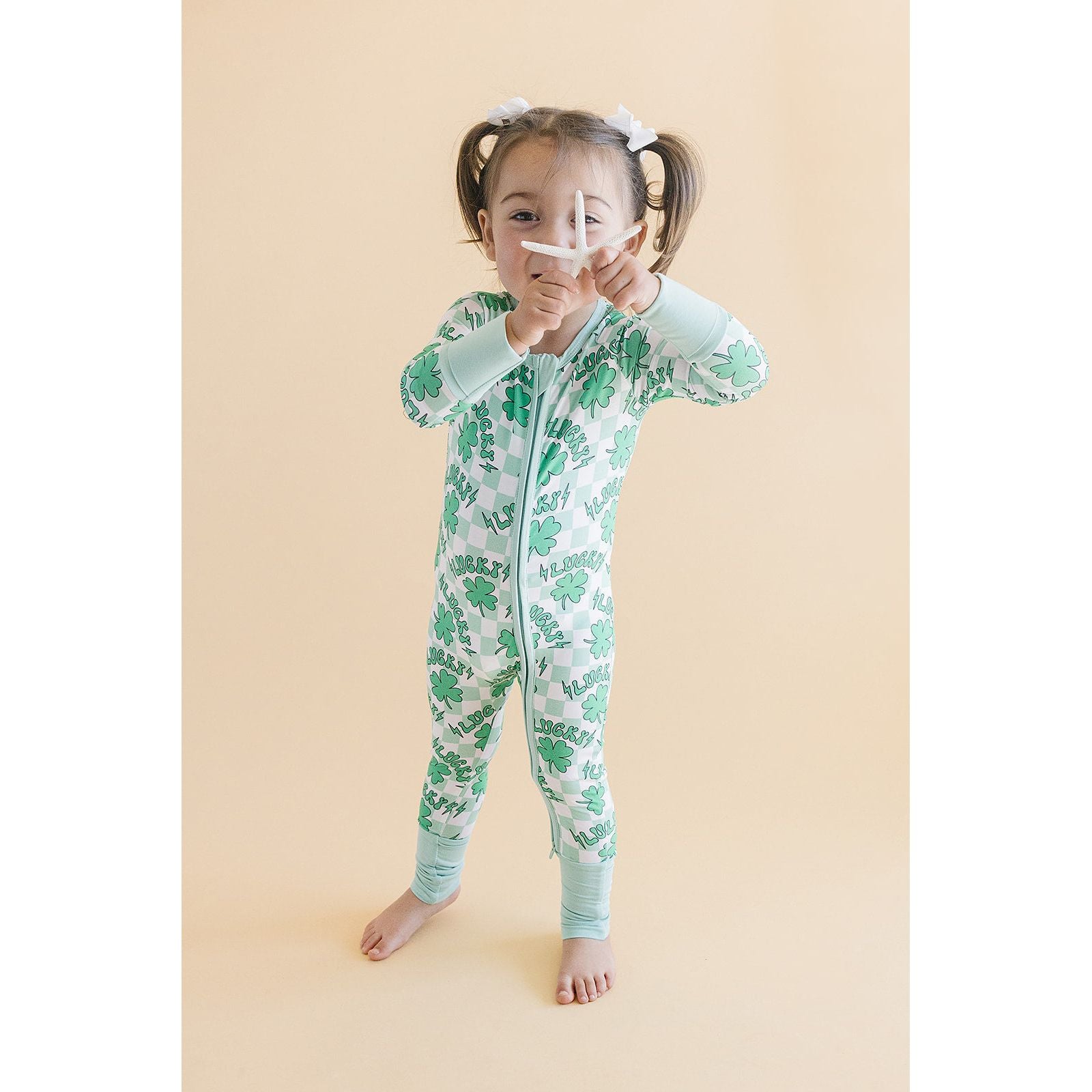 Bamboo Zip Romper | Lucky Shamrock
