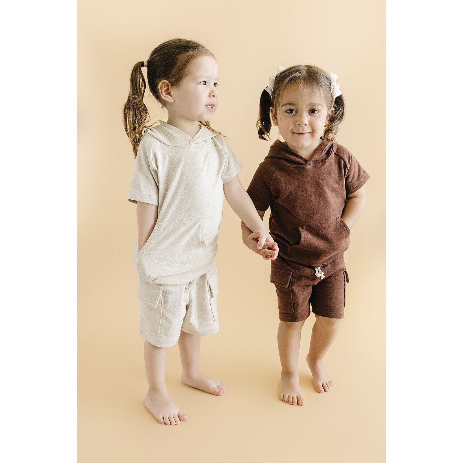 Terry Cargo Shorts Set | Chocolate