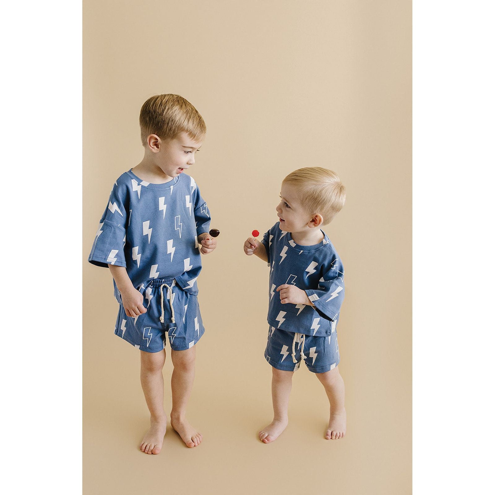 Shorts Set | Blue Bolts