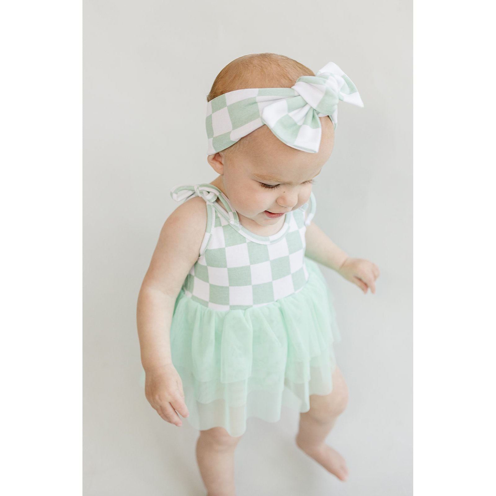 Checkered Headband | Mint
