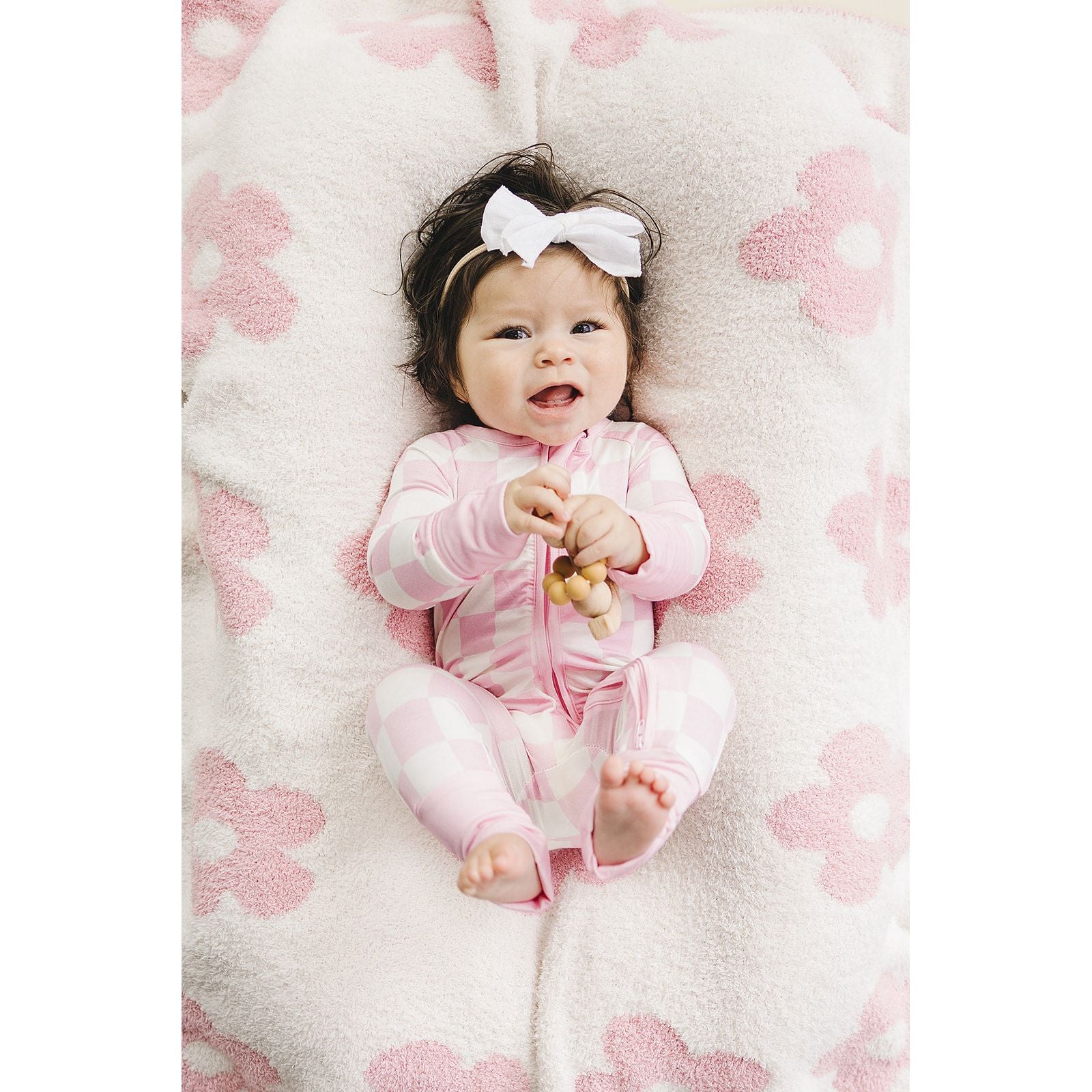 Daisy Fuzzy Blanket | Pink