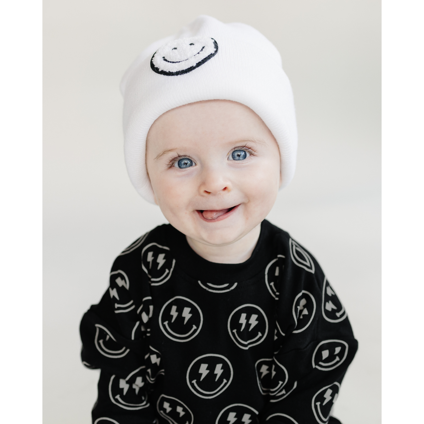 Smiley Beanie | White