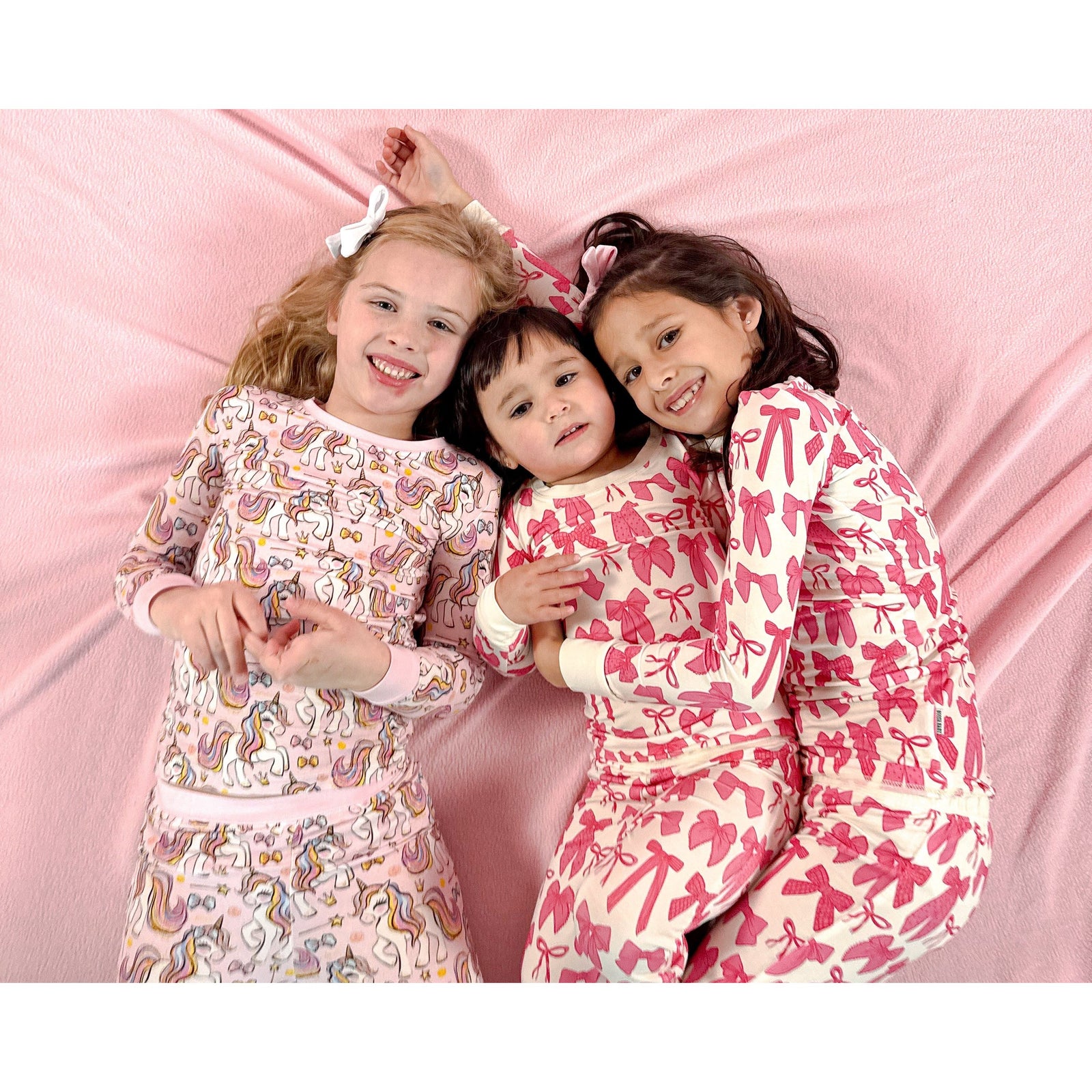 Hot Pink Bow | Two-Piece Pajama Set
