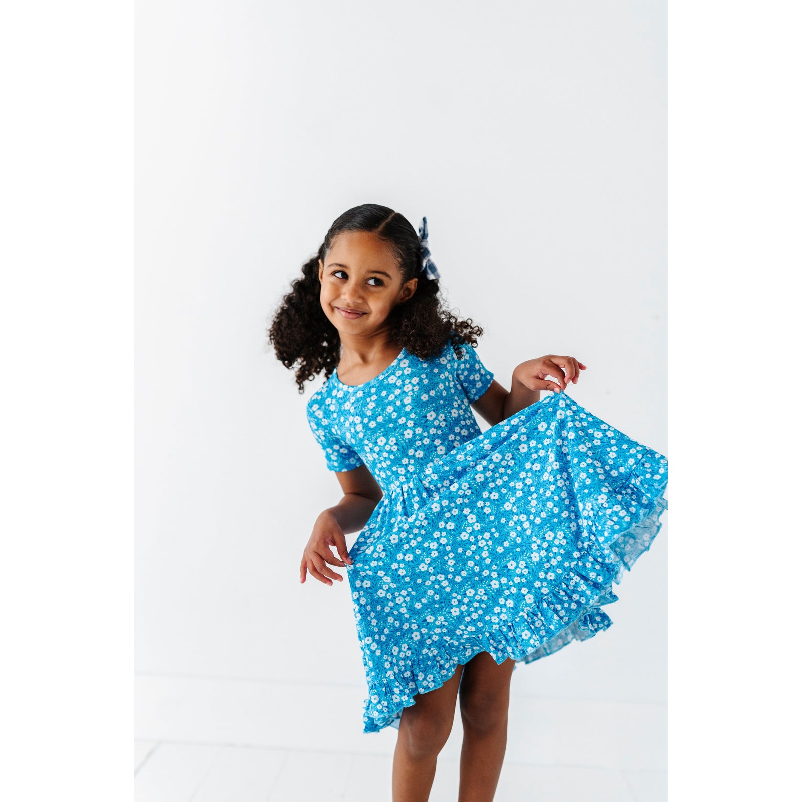 Blue Base Flower Dress