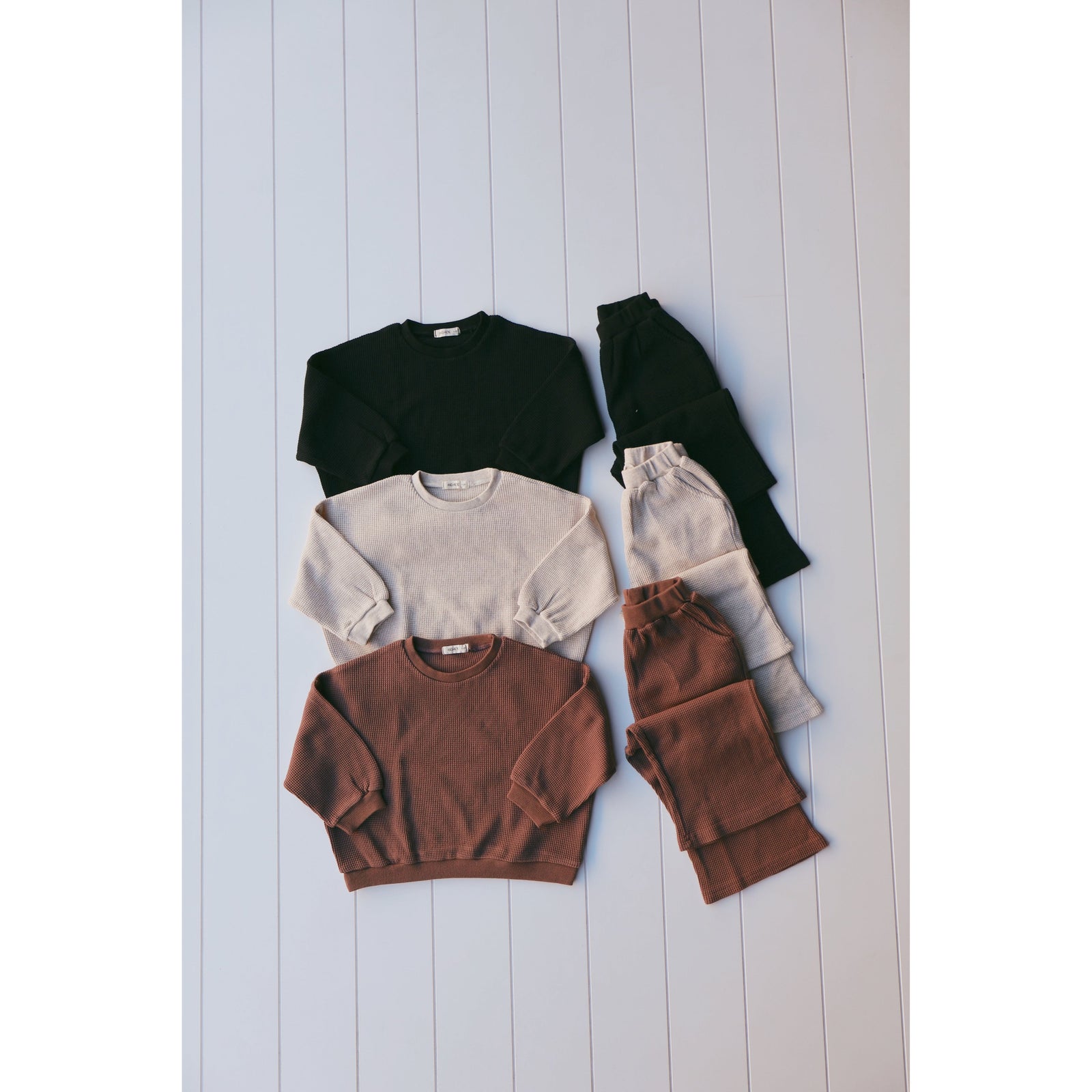 Kids Waffle Flare Two Piece Set