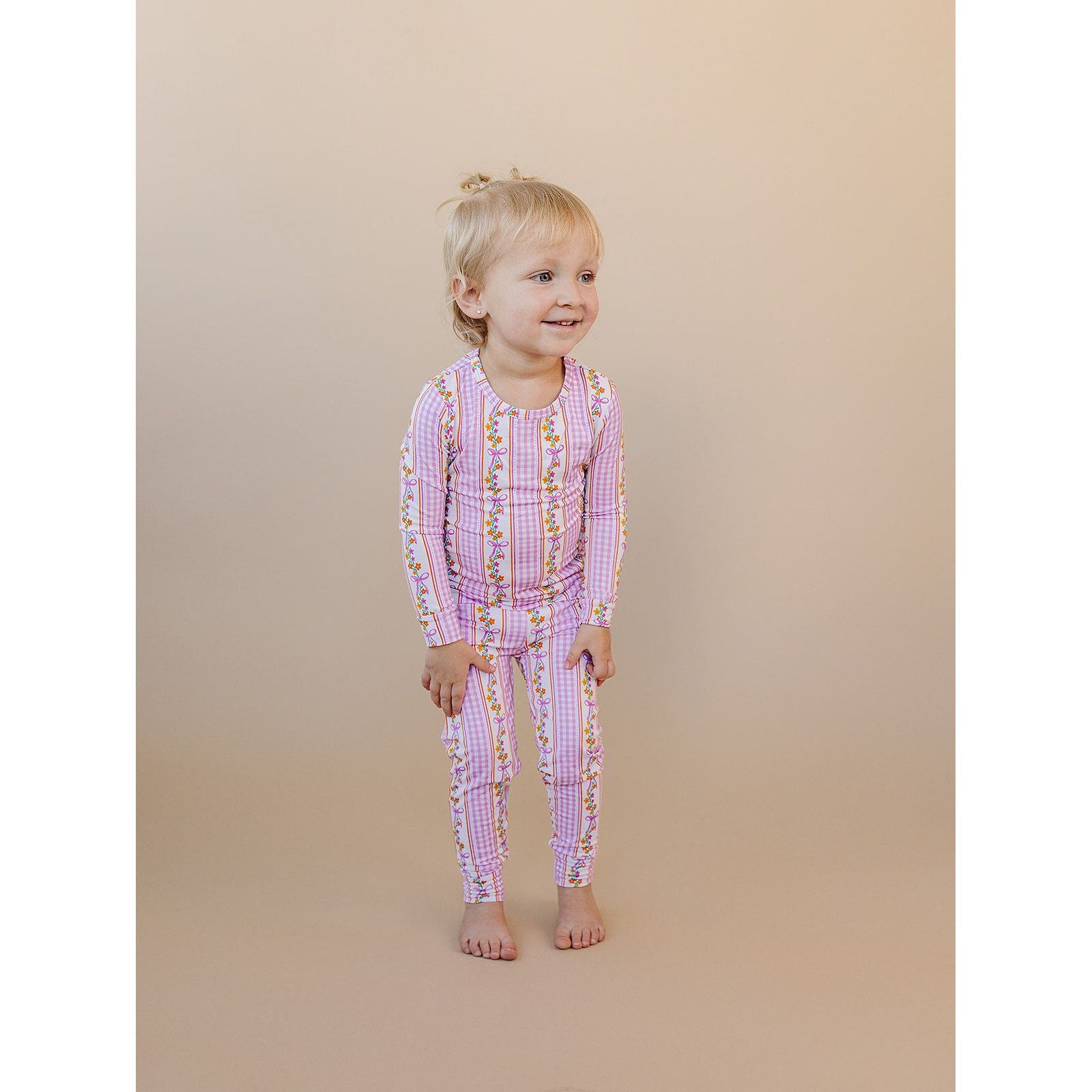 Bamboo Two Piece Set | Gingham & Flowers