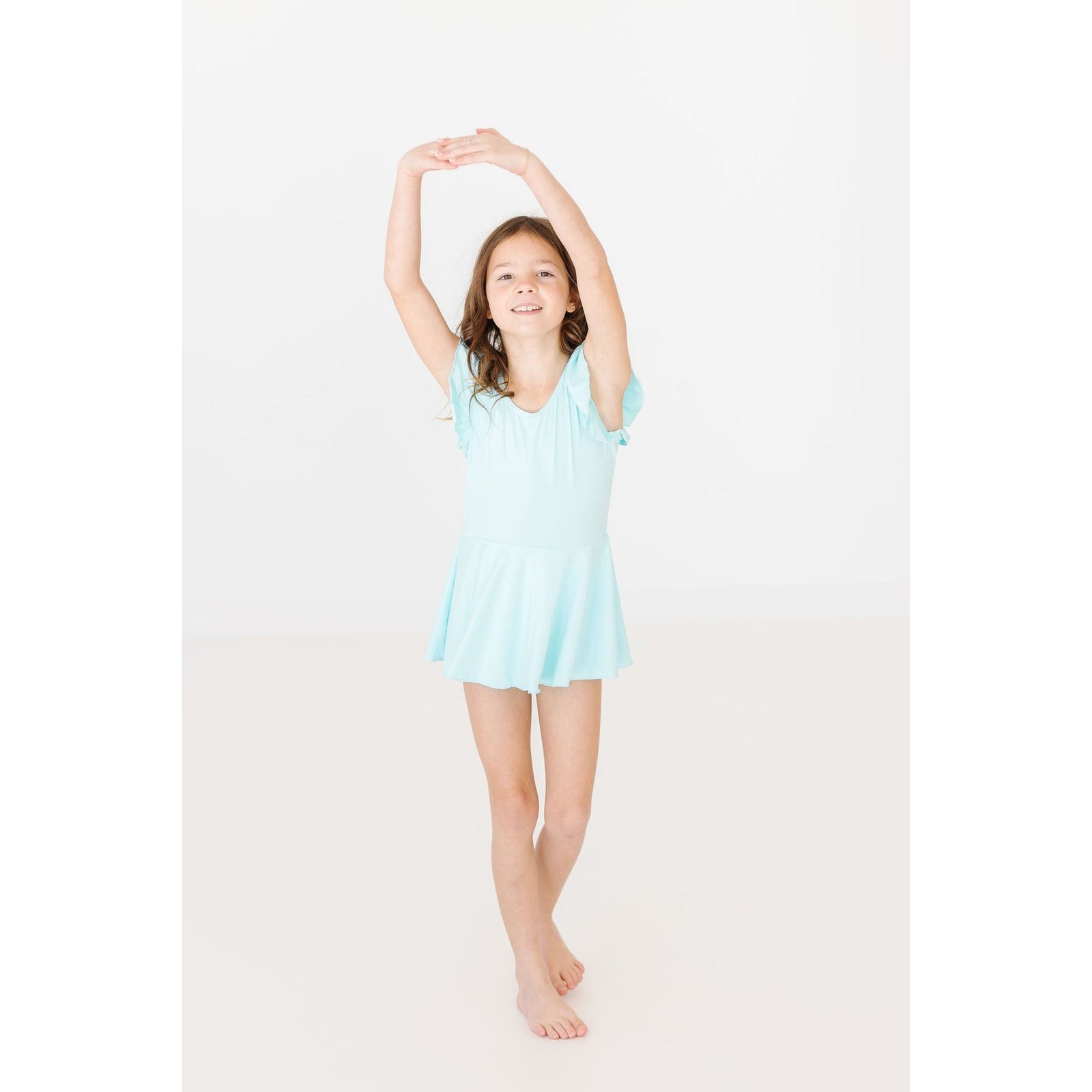 Aqua S/S Twirl Leotard