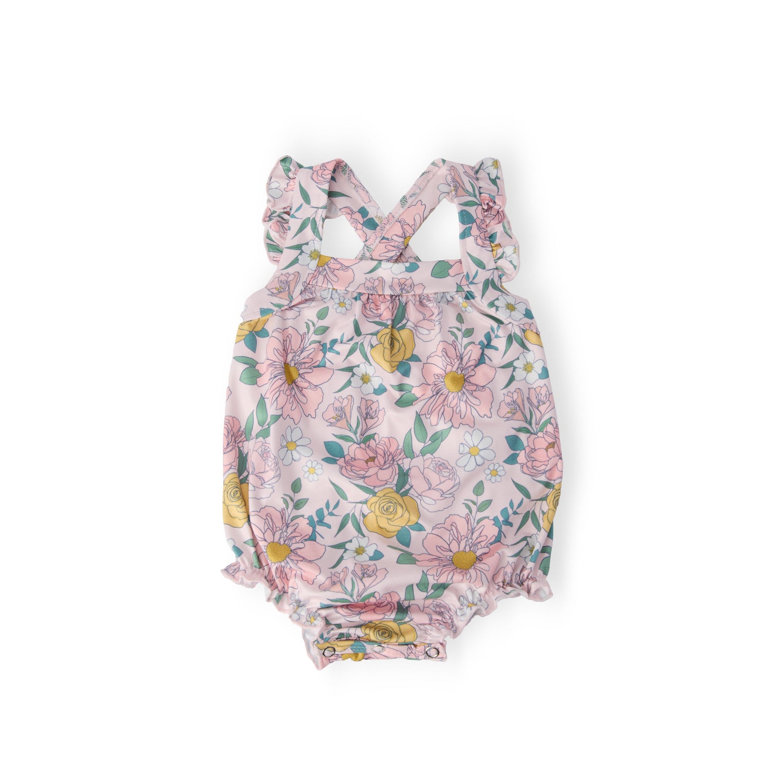 Autumn Breeze Ruffle Cross Back Romper