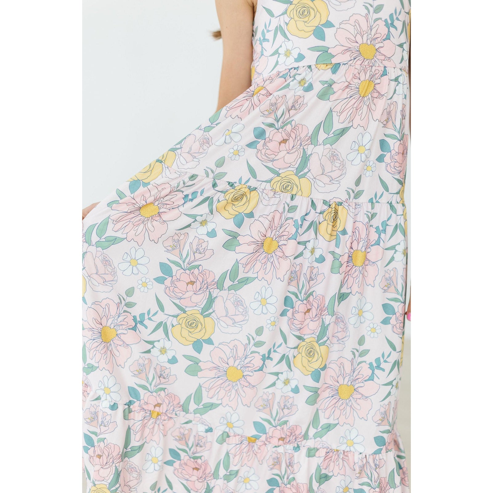 Autumn Breeze Ruffle Maxi Dress