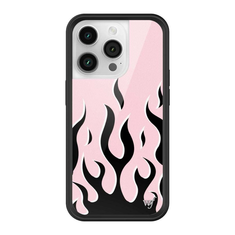 Flames | Pink & Black iPhone Case