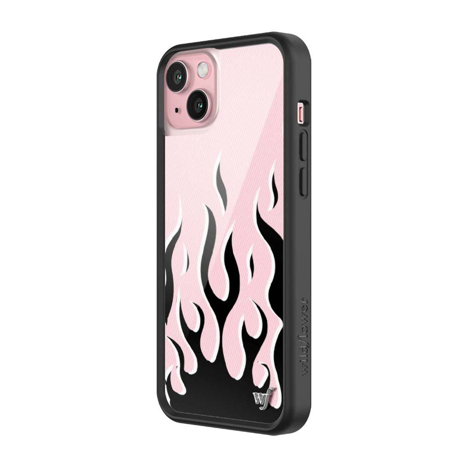 Flames | Pink & Black iPhone Case