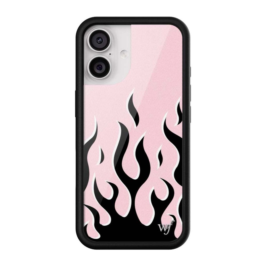 Flames | Pink & Black iPhone Case