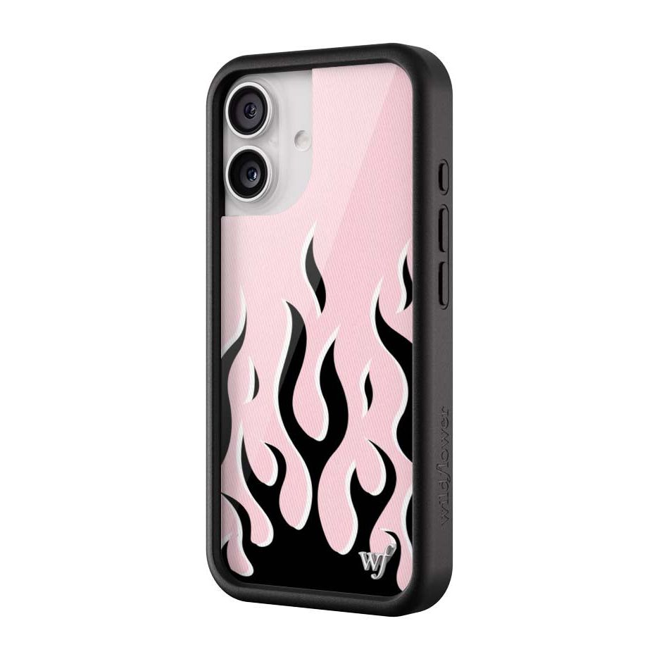 Flames | Pink & Black iPhone Case