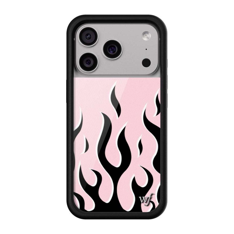 Flames | Pink & Black iPhone Case