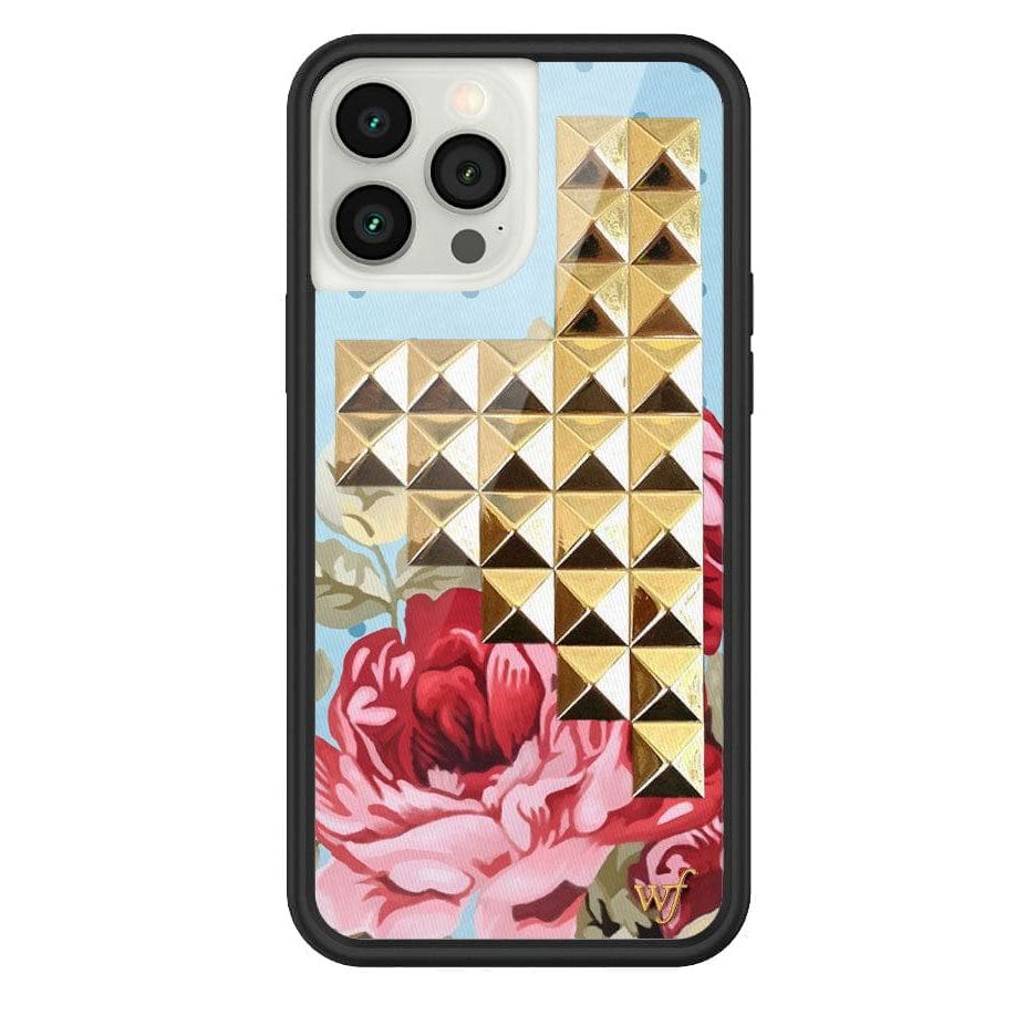 Blue Floral Stud iPhone Case