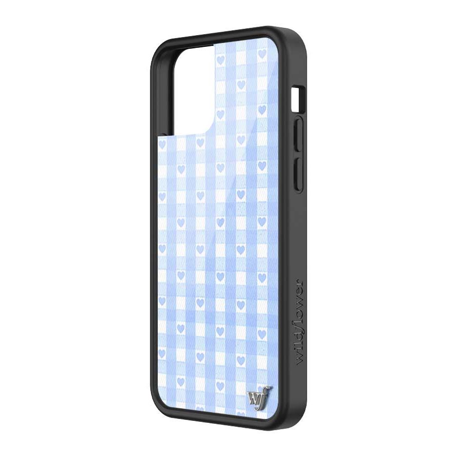 Gingham Hearts | Blue iPhone Case