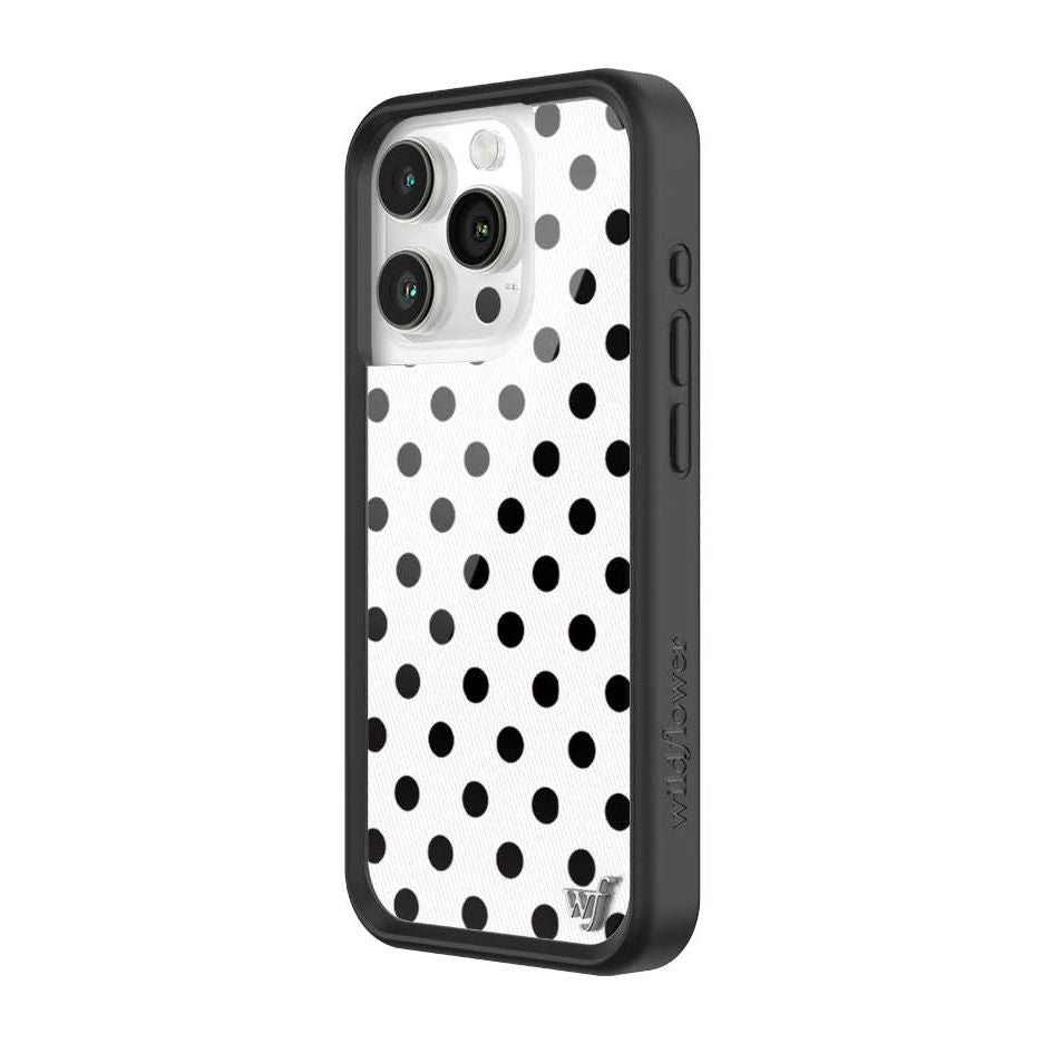 Polka Dot | White and Black iPhone Case
