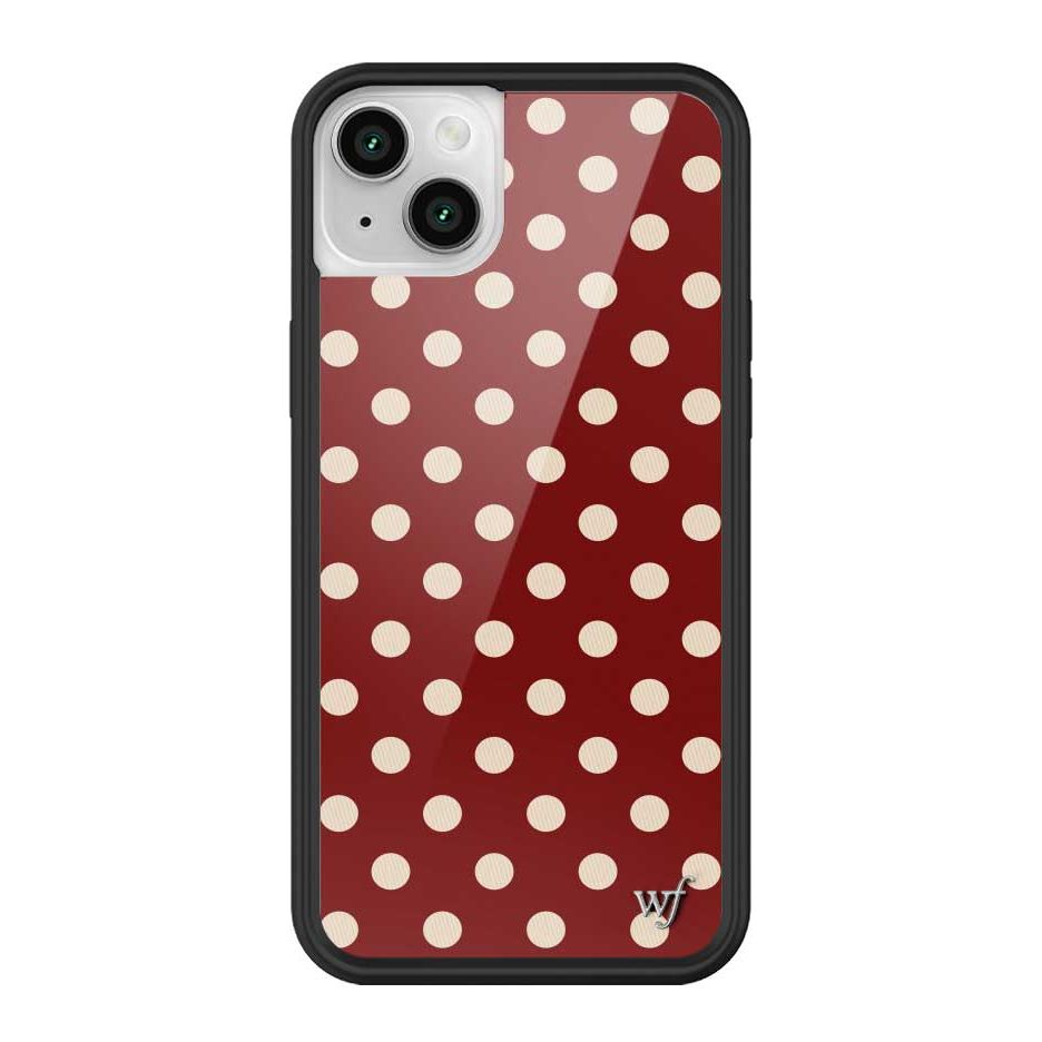 Polka Dot | Burgundy and Cream iPhone Case