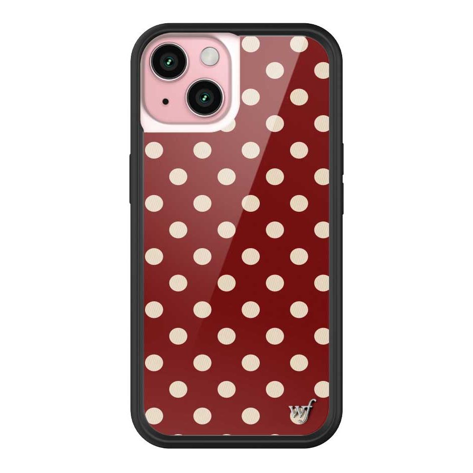 Polka Dot | Burgundy and Cream iPhone Case