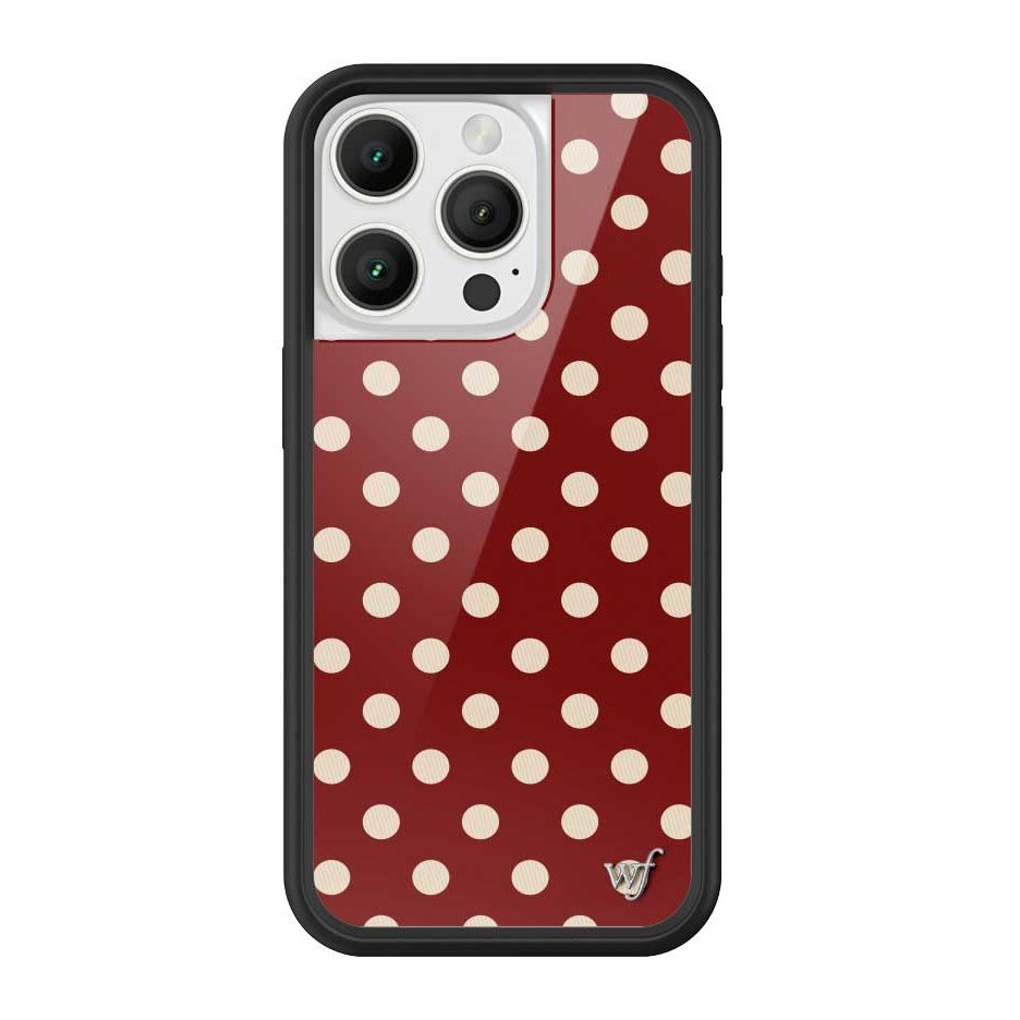 Polka Dot | Burgundy and Cream iPhone Case