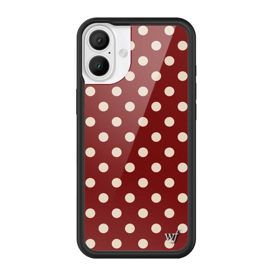 Polka Dot | Burgundy and Cream iPhone Case