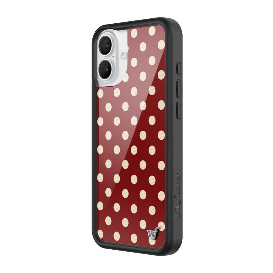 Polka Dot | Burgundy and Cream iPhone Case