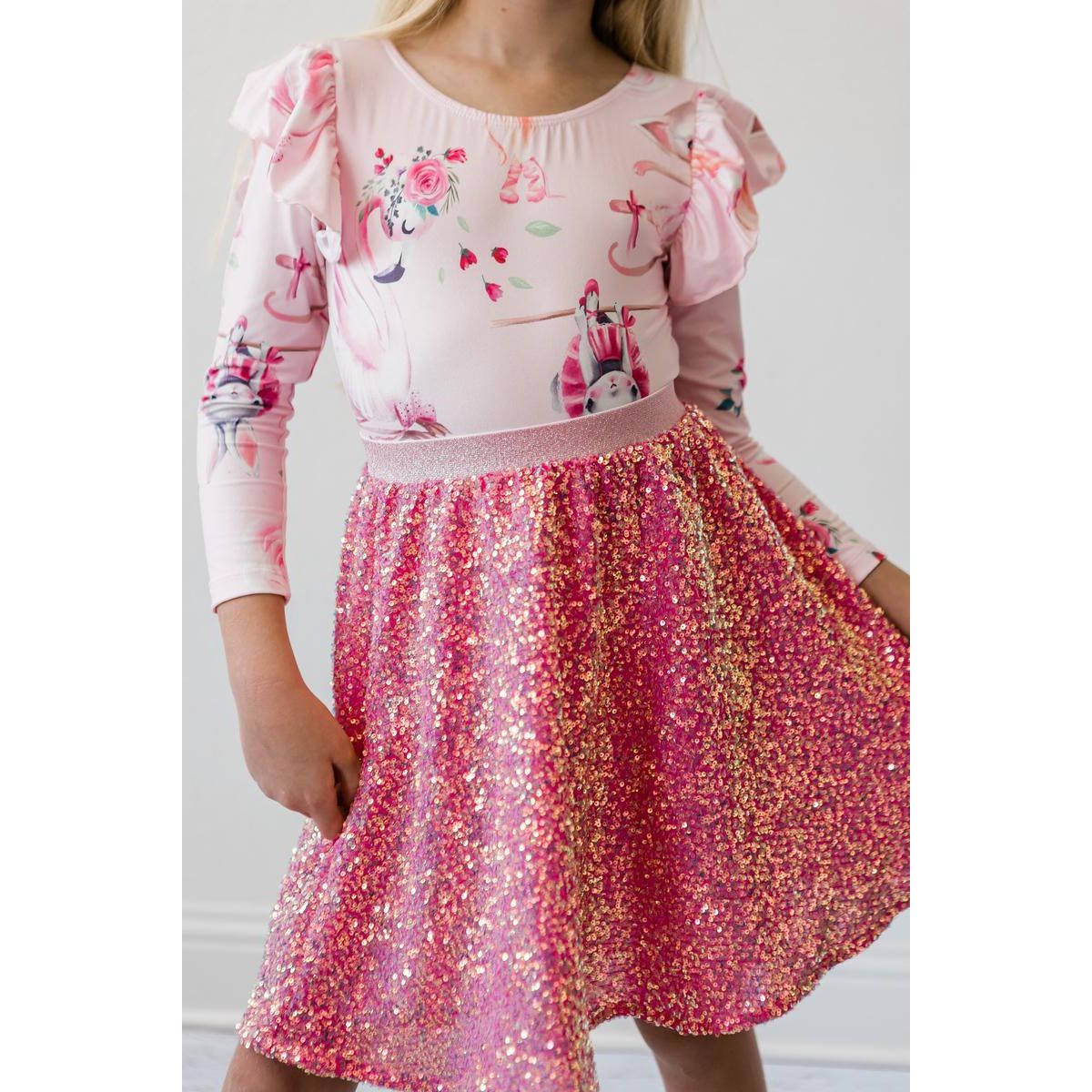 Ballet Beauties L/S Flutter Sleeve Leotard