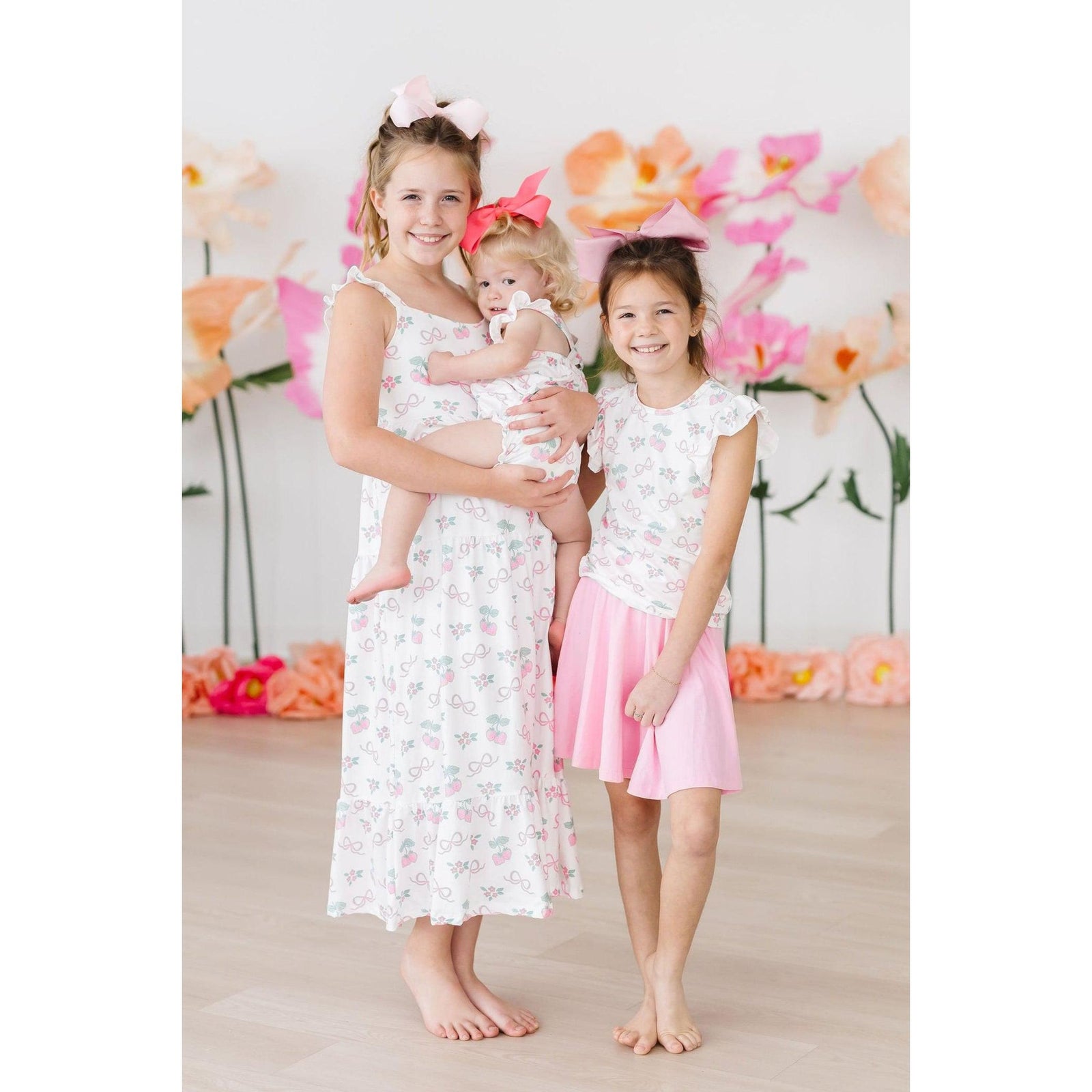 Berries & Bows Ruffle Maxi Dress