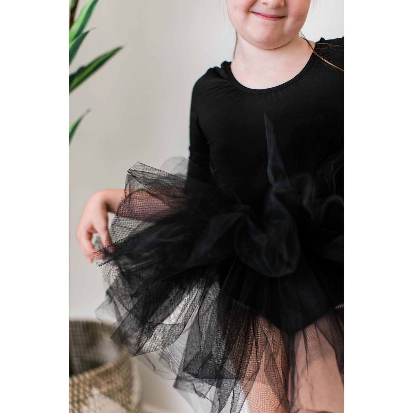 Black 3/4 Tutu Leotard