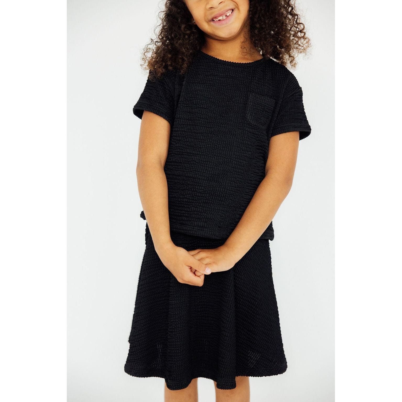 Black Scrunchy Pocket Tee