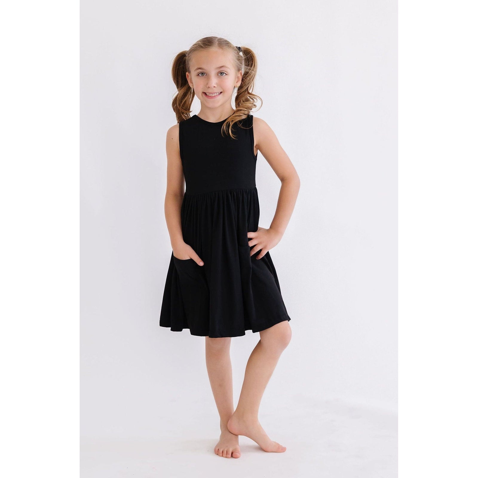 Black Tank Pocket Twirl Dress
